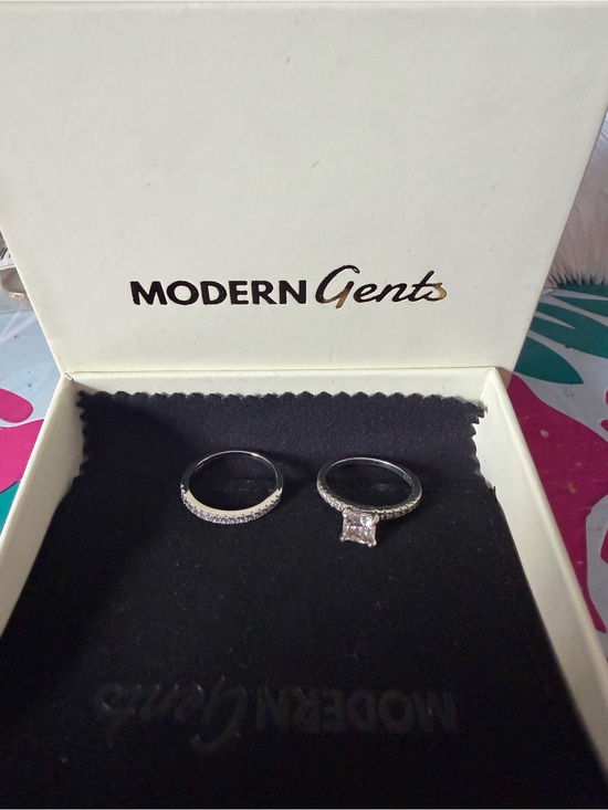Jewelry - Sterling silver  lab grown diamond Bridal Ring Set - Silver